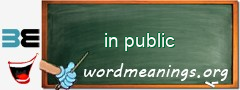 WordMeaning blackboard for in public
